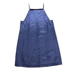 Madewell Mini Dress Womens 8 Blue Linen Blend NQ652 Shift Cocktail Date Niht
